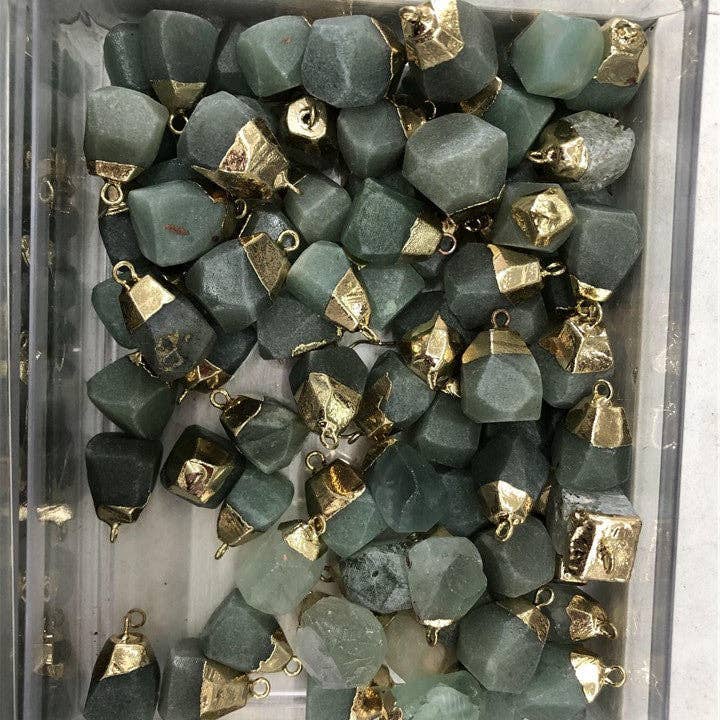 Perimade & Co. LLC - Wholesale Pendant/Charm Necklace - Natural Crystal Raw Stone Healing Necklace in Solid Copper5