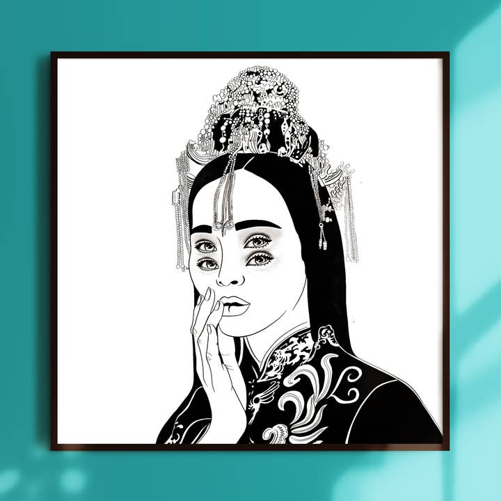 DizzyArt Print (8x8",12x12") Stars Magic Cosmic Eyes for wholesale by NKassia