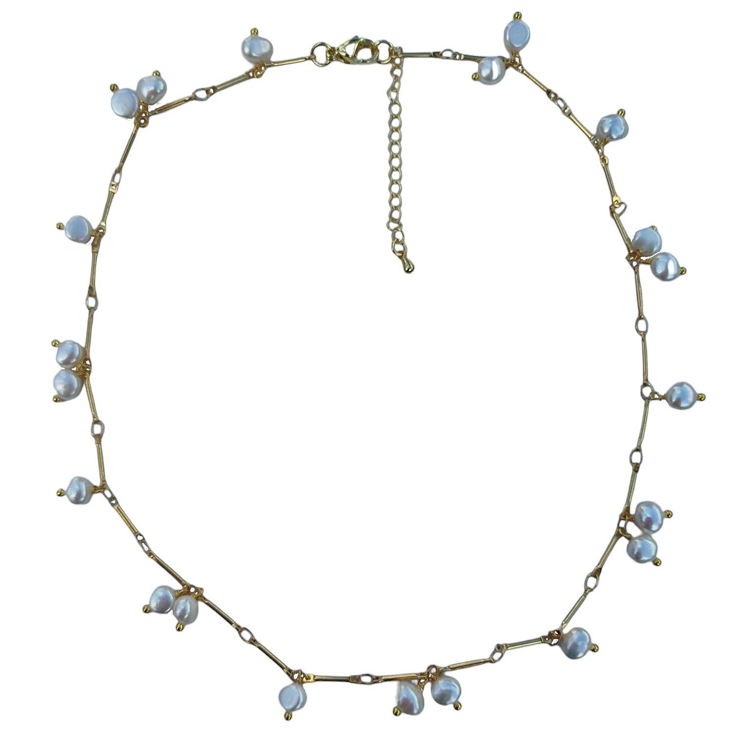 PearlGem Designs - Wholesale Choker/collar - Pearl Choker Freshwater Pearl Gold or Silver Necklace0