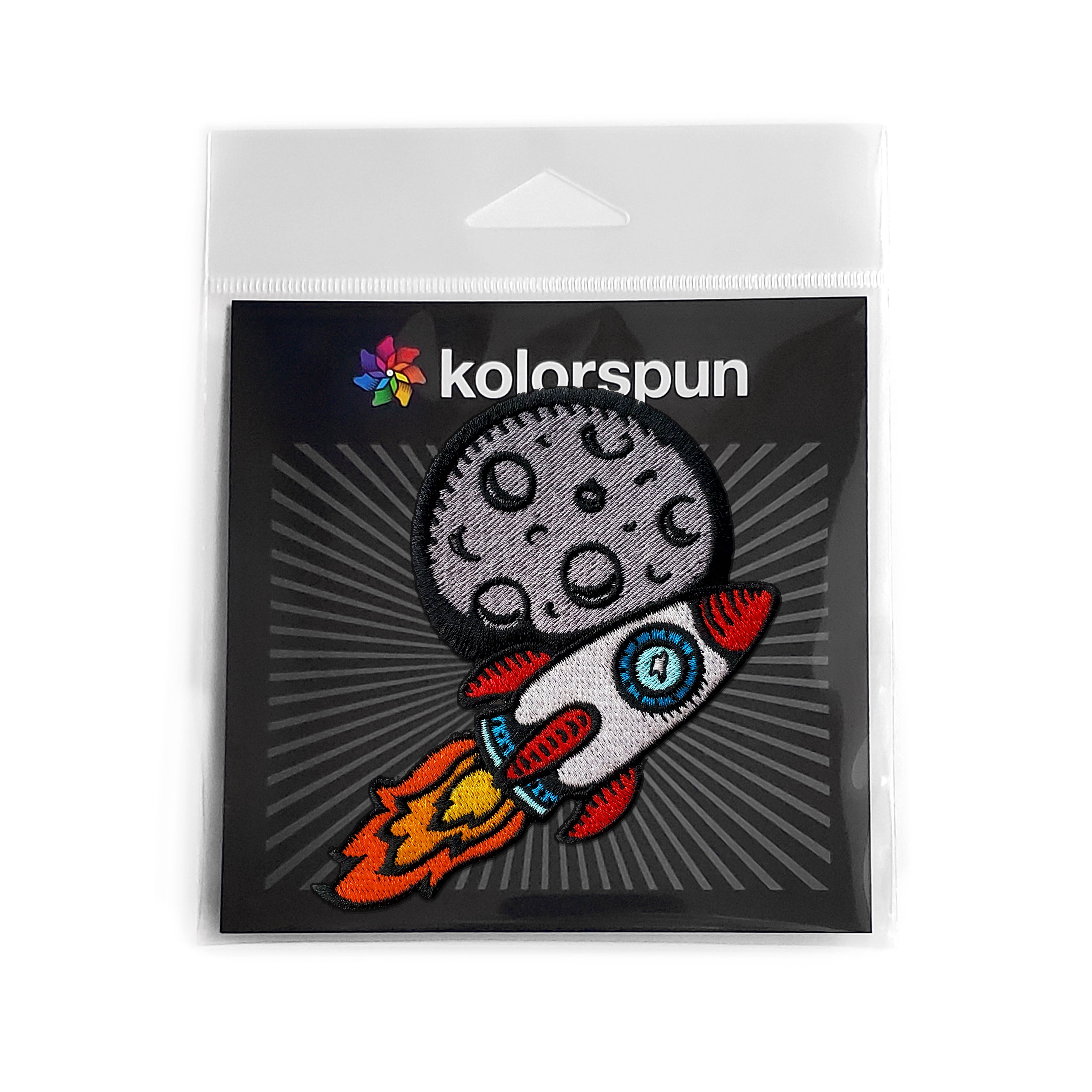 Kolorspun Pins - Wholesale Patch - To The Moon Rocket Ship Patch - Iron on Patch3