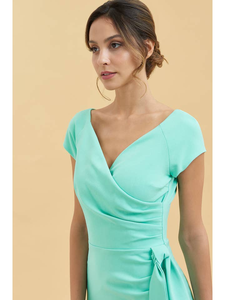 The Pretty Dress Company - Wholesale Dress – Women's - Hourglass Faux Wrap Pencil Dress1