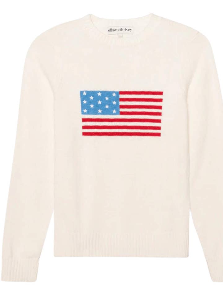 Women's Classic Crewneck - American Flag for wholesale by Ellsworth+Ivey