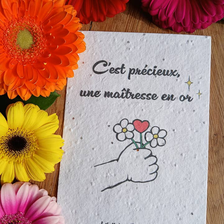 Planteringskort - Ekologiska Blommor - Fröken för wholesale av Libellule et Petit Papillon