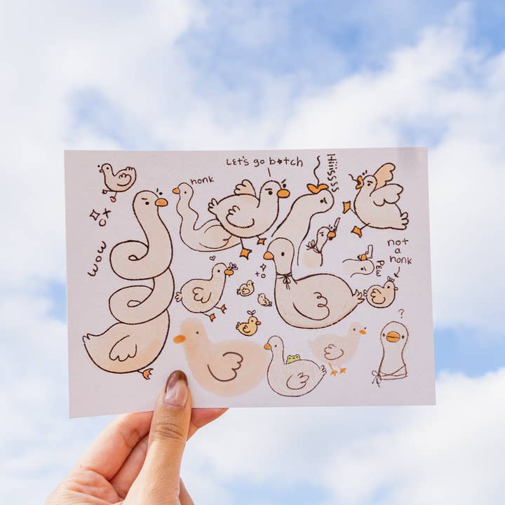 Goose Doodle Print for wholesale by ItsKleine