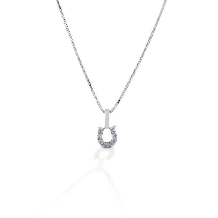 Colar em Ferradura Kelly Herd Clear - Prata de 1ª Lei por atacado de Kelly Herd Jewelry