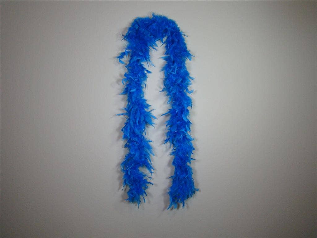 Mardi Gras Creations - Wholesale Scarf - Women's - Bright Royal Blue Solid Color Feather Boas0