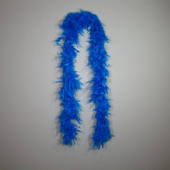 Mardi Gras Creations - Wholesale Scarf - Women's - Bright Royal Blue Solid Color Feather Boas0