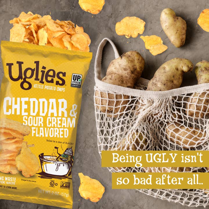 Uglies Kettle Chips - Wholesale Chips - Uglies 2 oz Cheddar & Sour Cream Kettle Cooked Potato Chips3