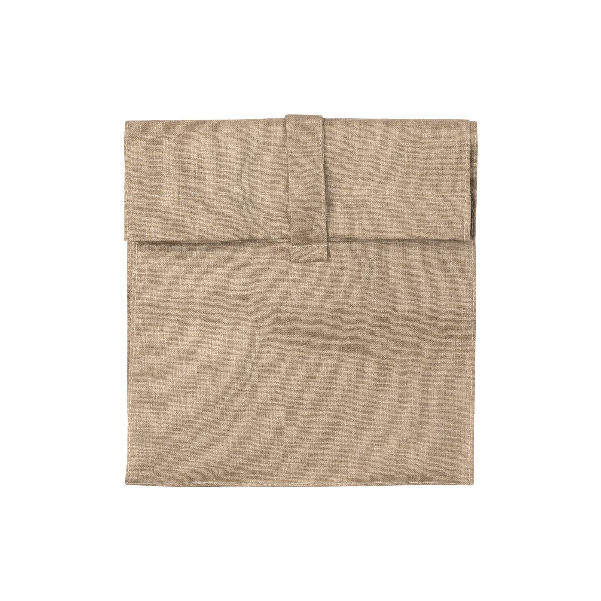 100% Reusable Waterproof Linen Lunch Bag Natural for wholesale on Faire4