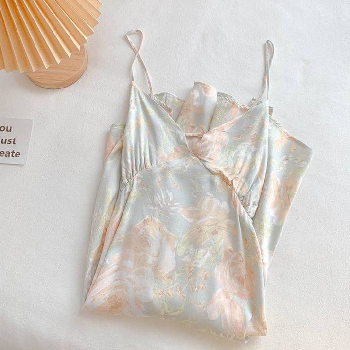 DrifWoo - Wholesale Dress - Women's - Women Floral Print Suspenders Halter Sleep Dress Gift Women