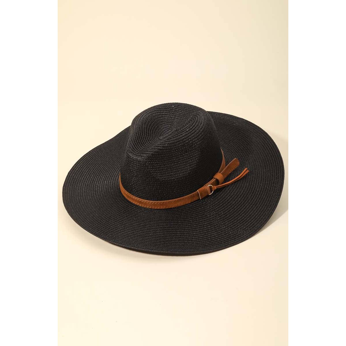 Anarchy Street - Wholesale Straw Hat - Women's - Leather Belt Straw Fedora Hat1