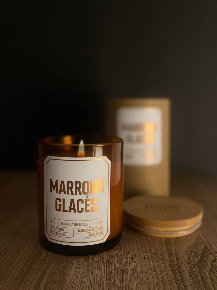 Geurkaars Gesuikerde Kastanjes - 220 g voor wholesale door Officine Lutèce