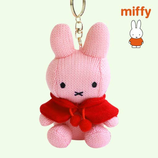Miffy Knit Cape Keyring – Bag Charm Plush -12cm for wholesale by K-Wonderland
