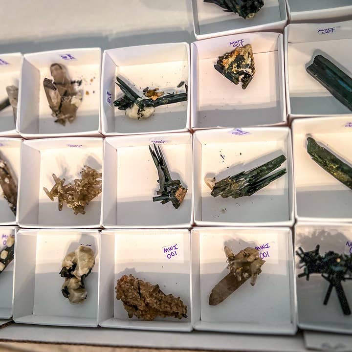 Mandala Gems - Wholesale Spiritual Stone/Crystal - Mixed Malawi Minerals with Aegerine, Smoky Quartz, Rutile, G