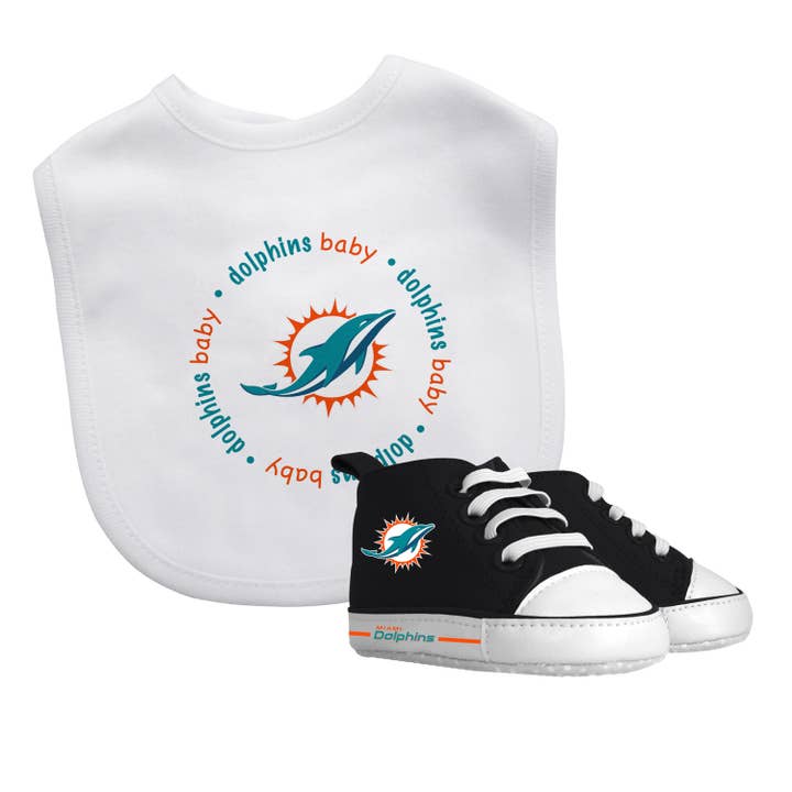 Masterpieces Puzzles - Wholesale Clothing Set - Baby - Miami Dolphins - 2-Piece Baby Gift Set