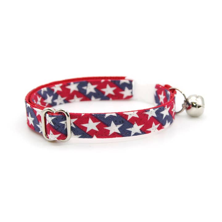 Made By Cleo - Wholesale Pet Collar - Cat - "Americana" - 4th of July Cat Collar