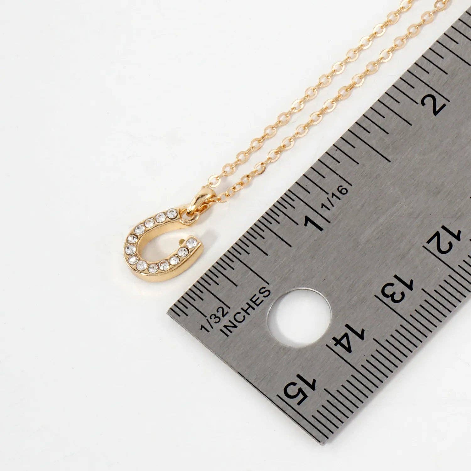 Wild Honey - Wholesale Pendant/Charm Necklace - Crystal-Pave Lucky Horseshoe Pendant Necklace3