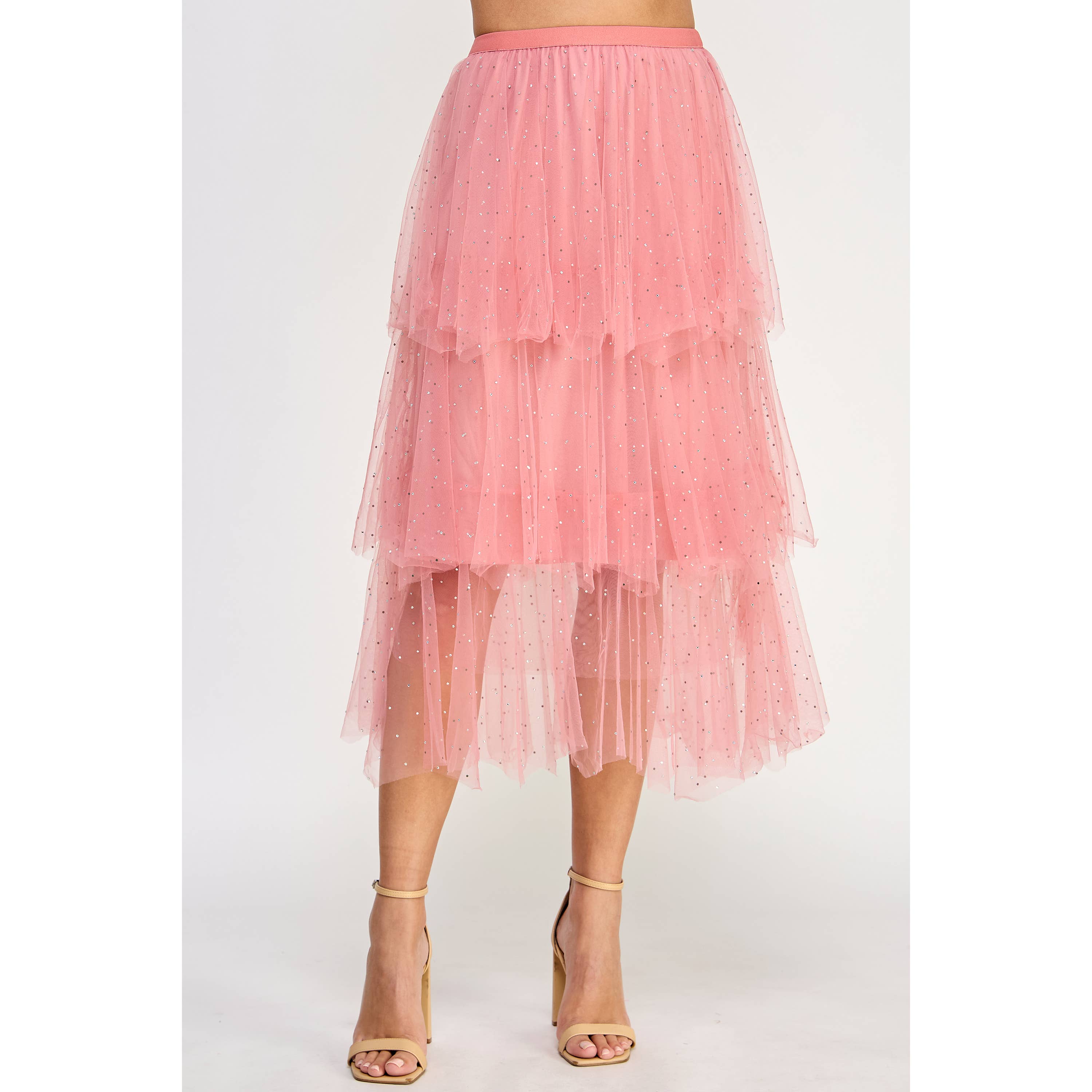 Strut & Bolt - Wholesale Rok - Dames - Midirok van tule met studs en strass10