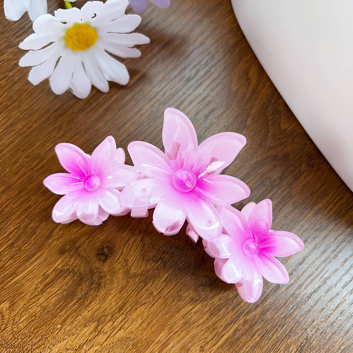 Little Trendy - Wholesale Hair Clip - Women's - Candy-colored flower hair claw beach vacation hair accessory7
