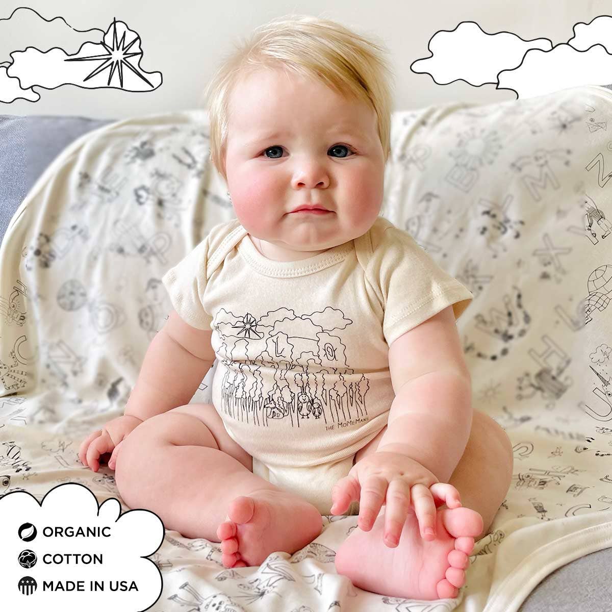 The MoMeMans - Wholesale Bodysuit (Non-Footed) - Baby - Organic Cotton Baby Onesies9