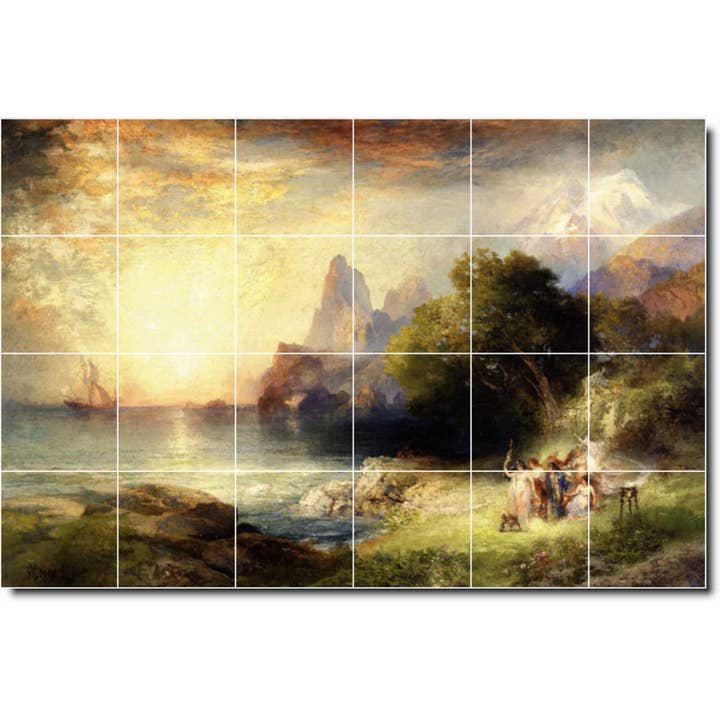 Decorazione murale con piastrelle in ceramica Paesaggi PT06421 per la vendita all'ingrosso da parte di Picture-Tiles.com