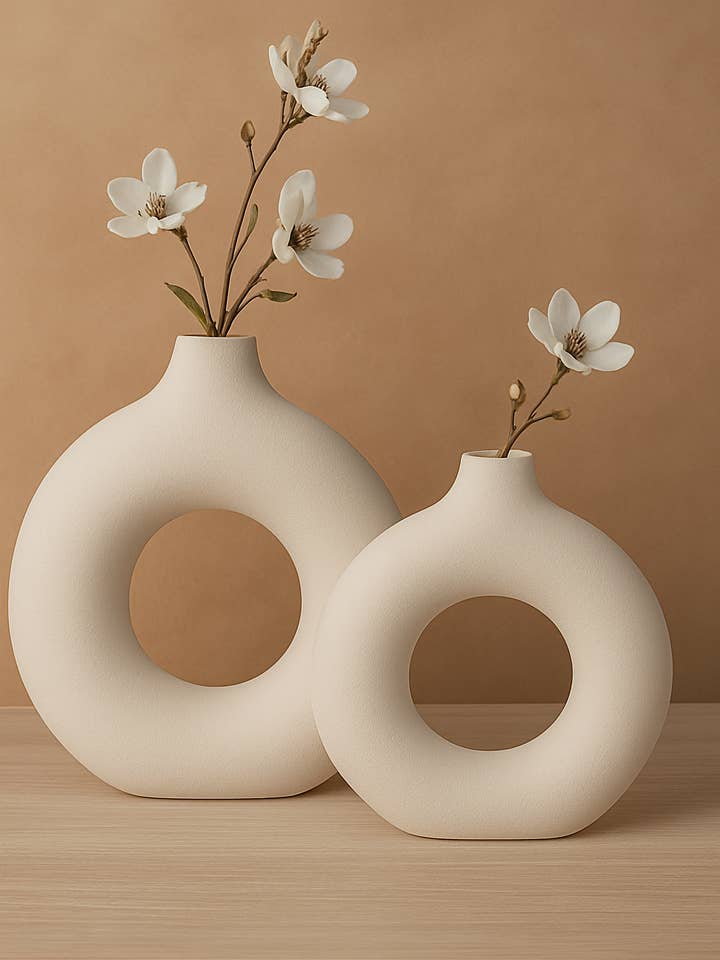 2-Piece Handmade Concrete Vase Set for wholesale by Bonnie Stuff