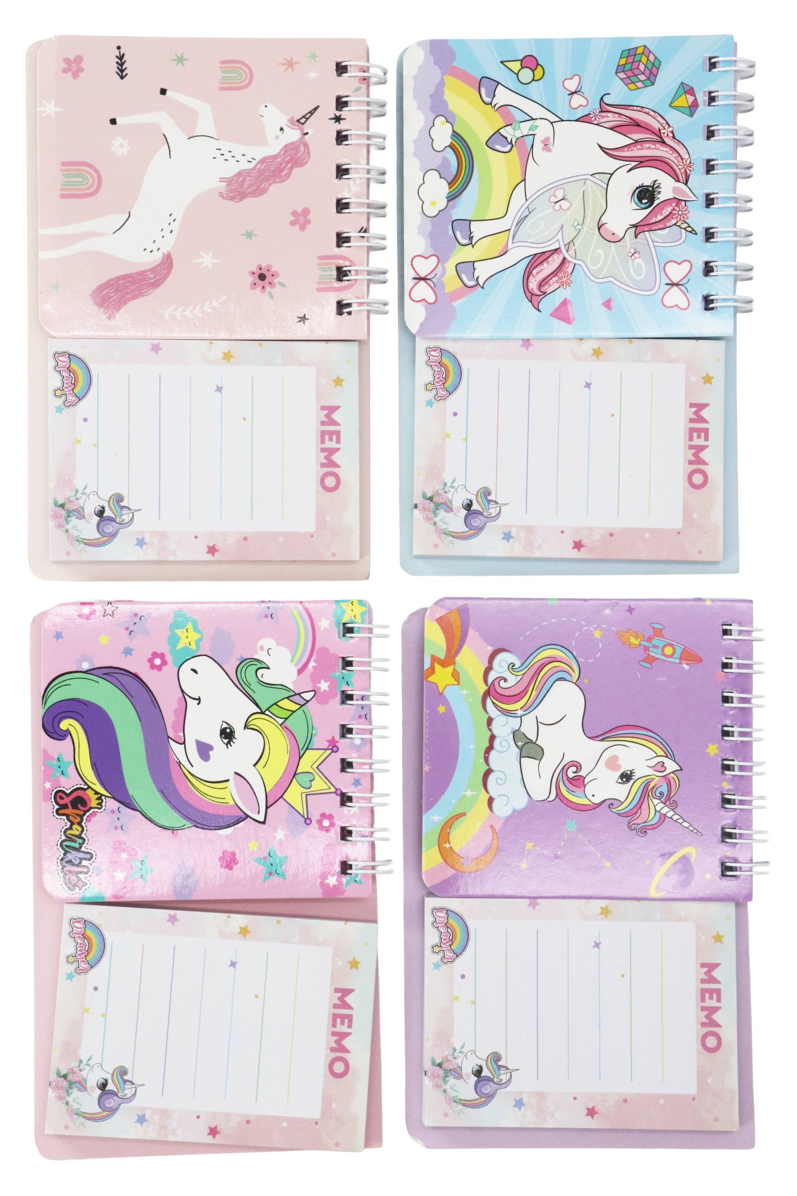 Cap Zone - Wholesale Notepad - Unicorn Spiral Bound Notepad & Sticky Note Combo1