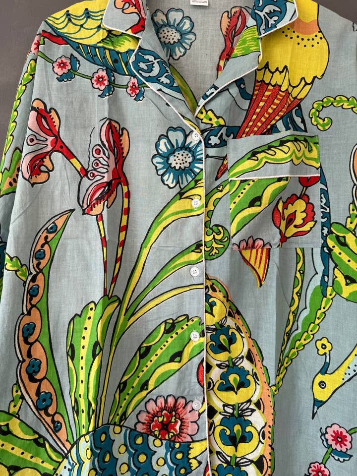 bhavnas boutique - Wholesale Sleepwear Set - Women's - Bird Printed Women Dress Nightwear Suit Party Wear PJ Sets1