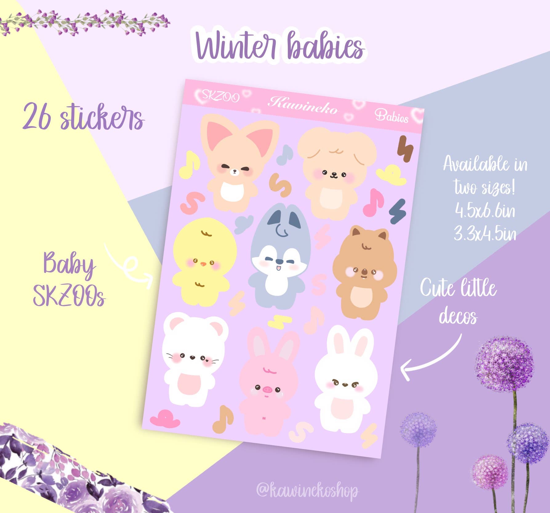 Kawineko - Wholesale Sticker - Kids & Baby - cute kpop kids zoo sticker sheet