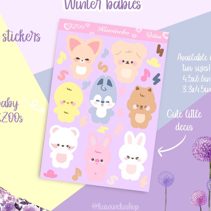 Kawineko - Wholesale Sticker - Kids & Baby - cute kpop kids zoo sticker sheet 0