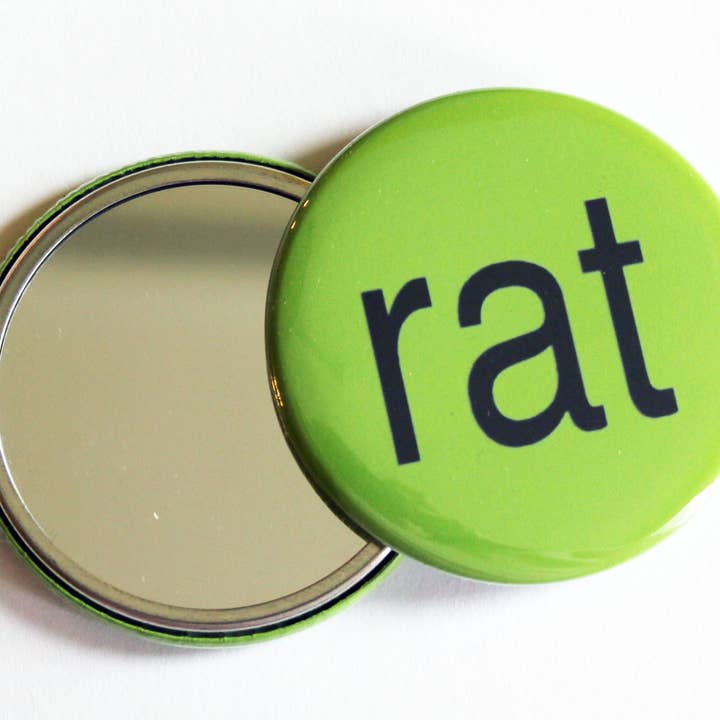 Rat Brat Pocket Mirror for wholesale by Midge Blitz