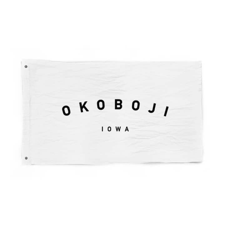 Okoboji Canvas Flag for wholesale by Rural Revival
