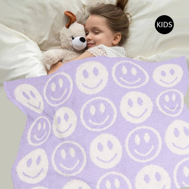 Sensibling Corp. - Wholesale Bedding Blanket - Kids & Baby - Smile Patterned Reversible Kids Throw Blanket3