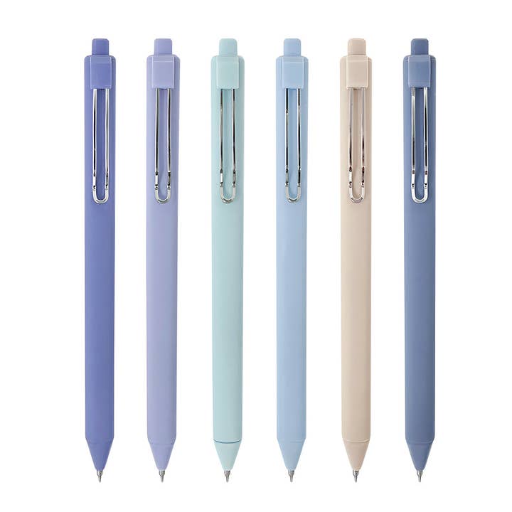 Wrapables.com - Wholesale Pen - Wrapables Retractable Black Ink Gel Pens, 0.5mm (Set of 6)9