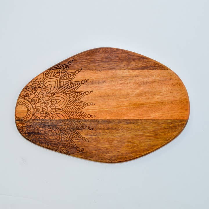 Mandala Cutting Boards (multiple design options) for wholesale by Wilkerson Handmade