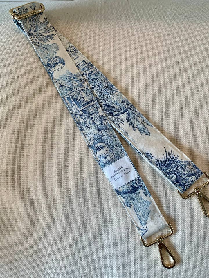 Correa modular para bolso - Jouy de Fruits azul para venta al por mayor de Bazar Atelier Sablon