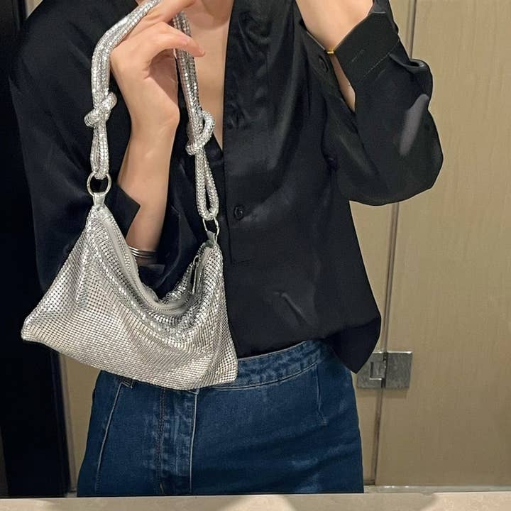 PEACH ACCESSORIES - Wholesale Clutch Bag - Women's - Glamour Metalic Evening Bag A0646