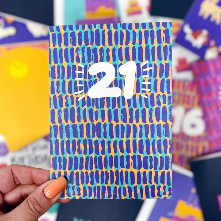 21st Birthday Card for wholesale by Xoxo Designs by Ruth