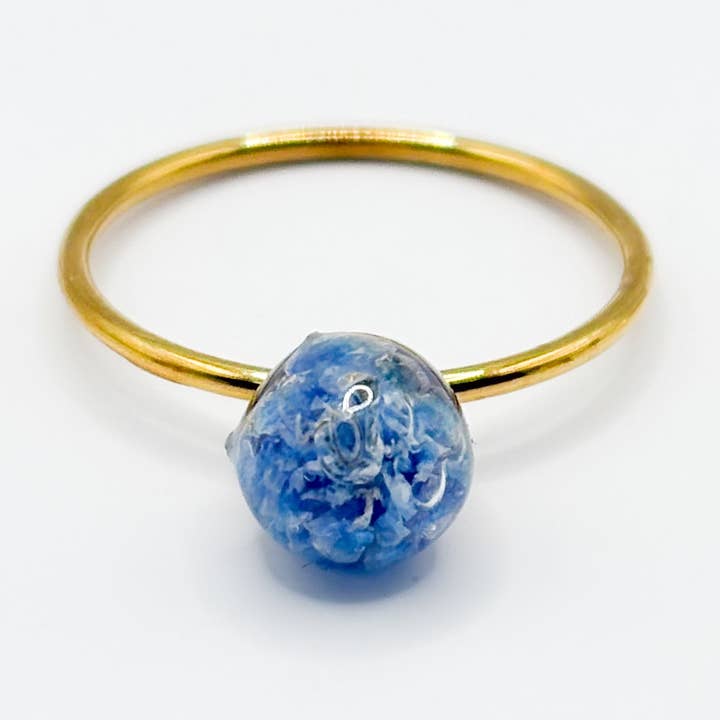 CH Design – wholesale Cocktail/statement ring – Late Bloomers Blue Ring0