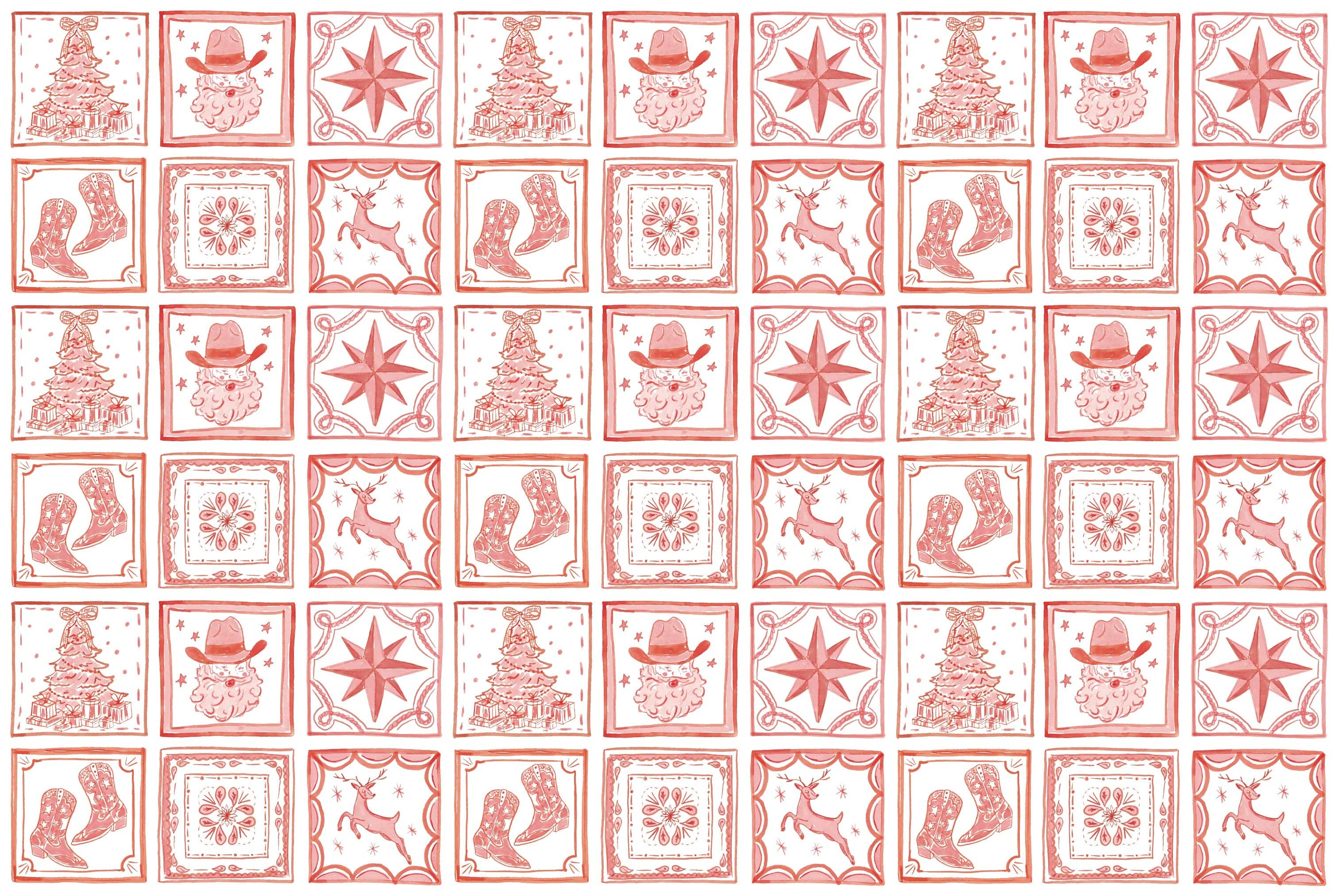 Ruth and Ralph - Wholesale Bodysuit (Non-Footed) - Baby - Christmas Tiles Smocked Pima Cotton Emma Bubble4