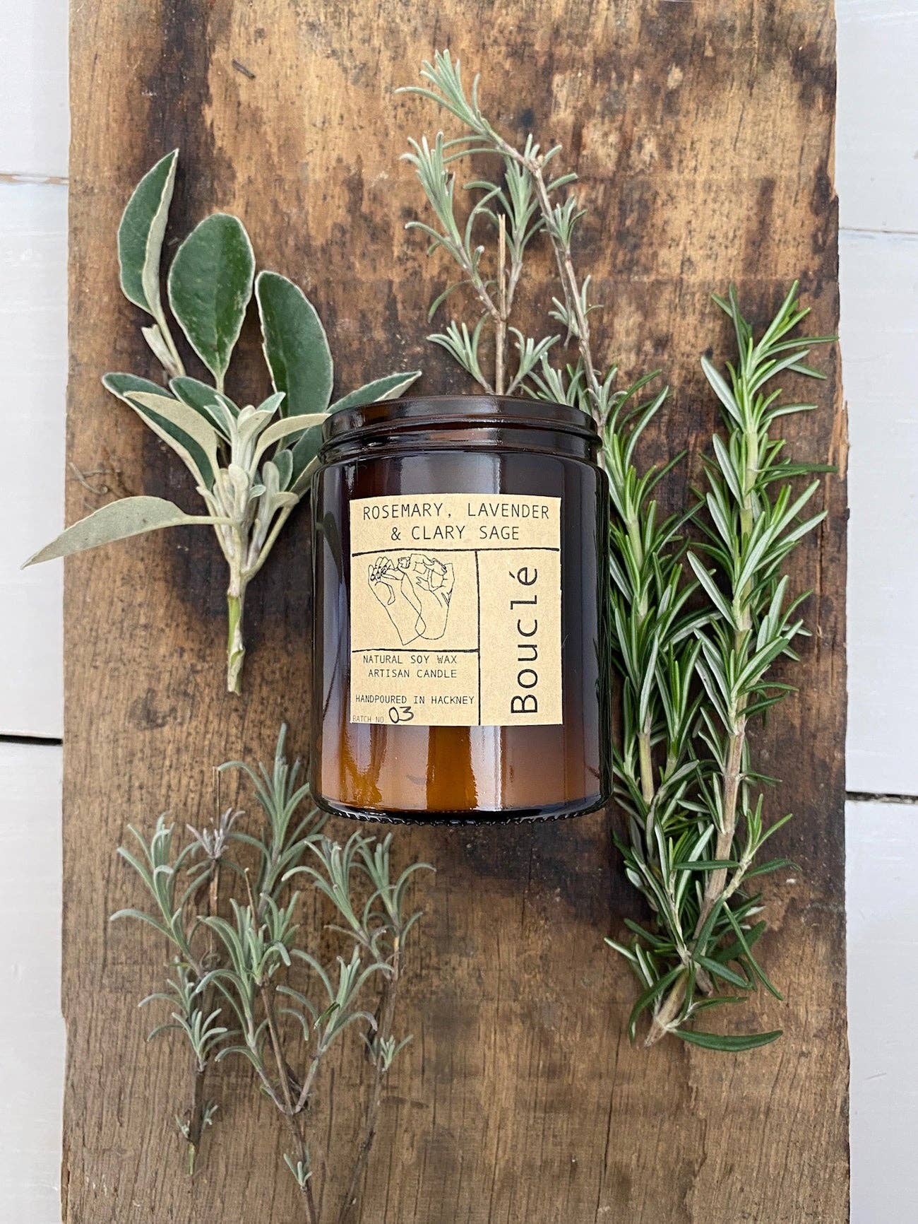Bouclé - Wholesale Jar/Filled Candle - Rosemary, Lavender & Clary Sage Essential Oil Candle5