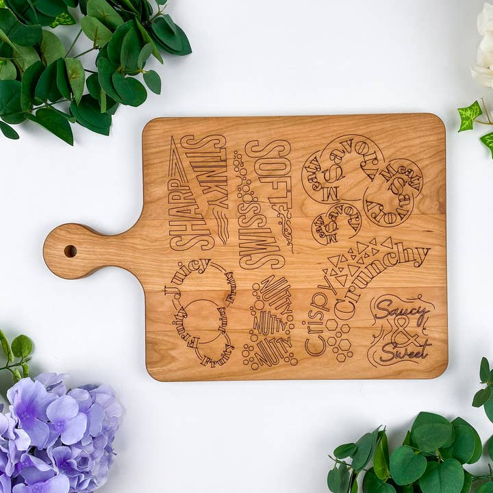 Paddle Cherry Serving Board - Customized Cutting Board for wholesale by Buzzee Boards USA
