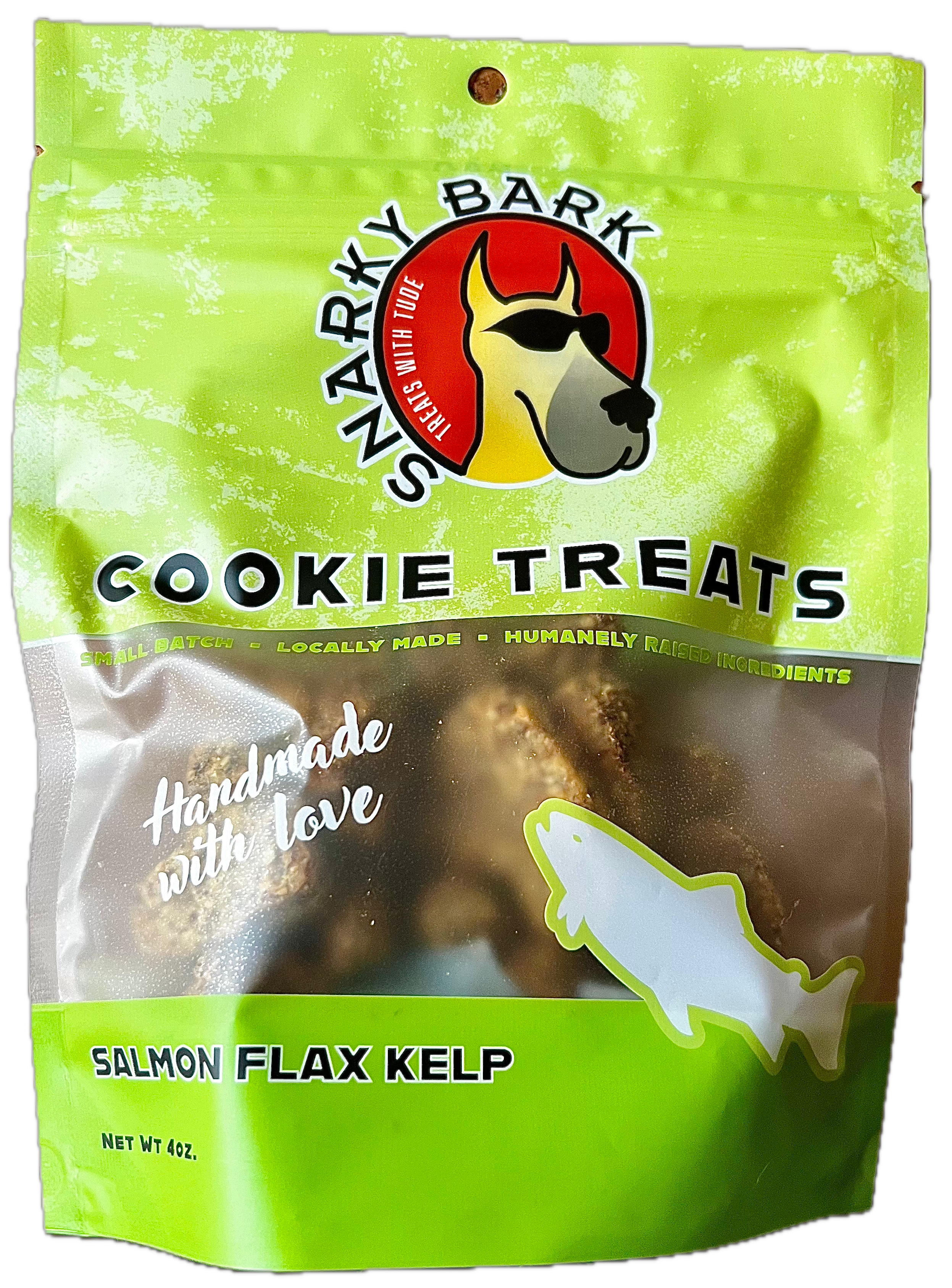 Snarky Bark - Wholesale Pet Treats - Dog - Snarky Bark Salmon Flax Kelp Cookie Treats1
