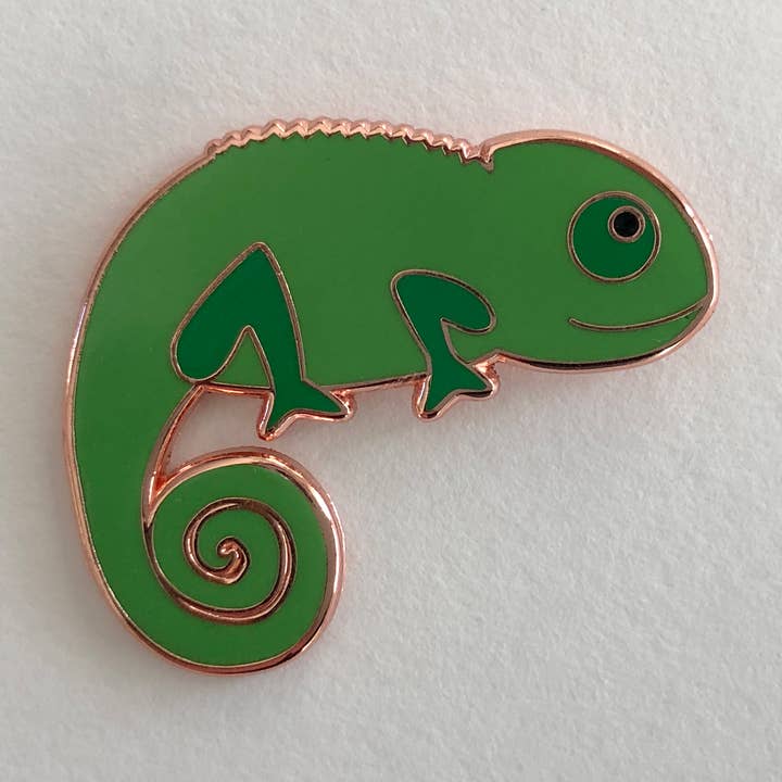 Chameleon Enamel Pin for wholesale by Chameleon & Co