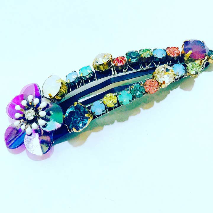 Swarovski Flower Snap Clip for wholesale by Hettie Hair Accessories
