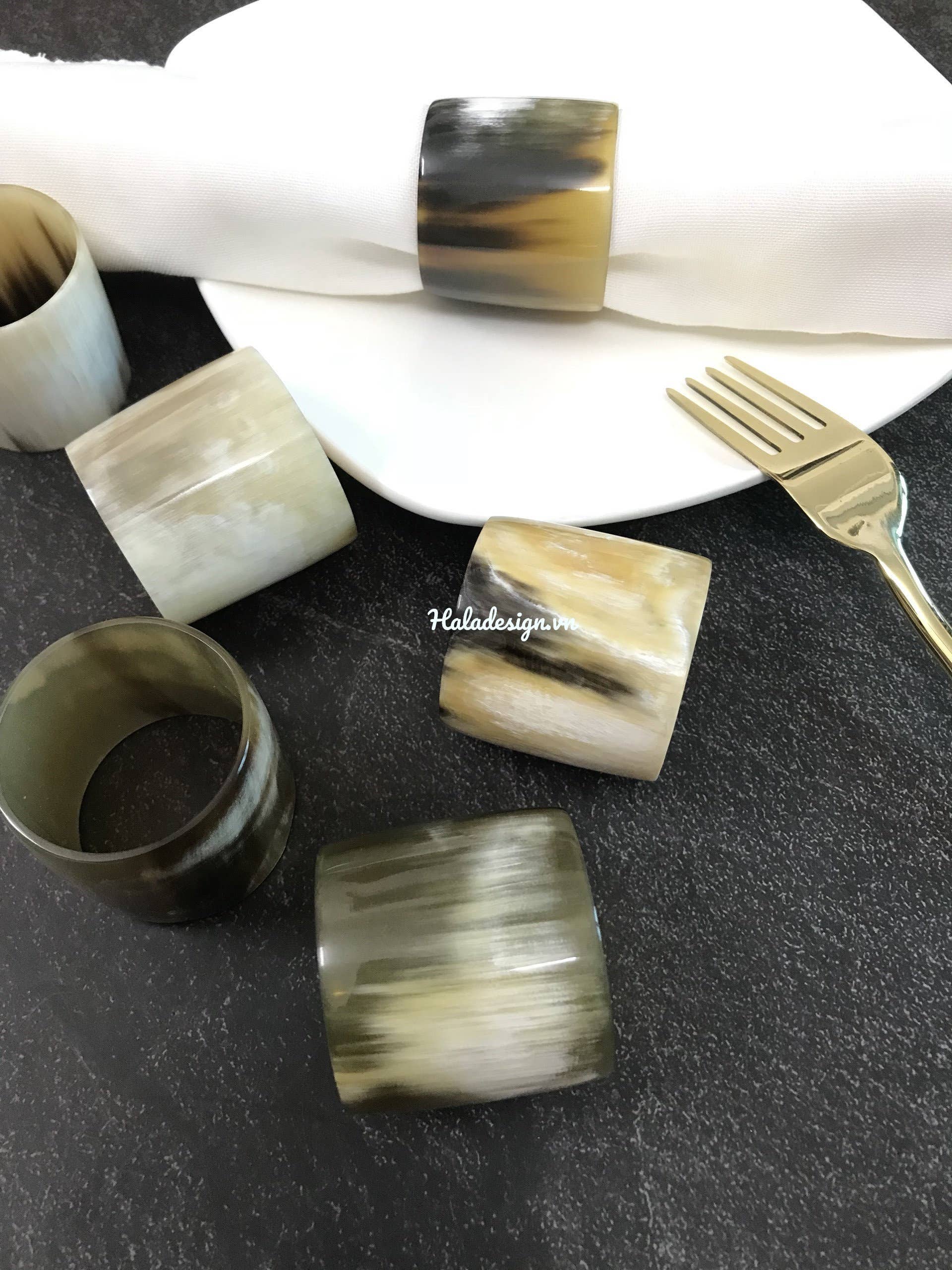 Hala Design – Engroshandel Servietring – Brugerdefineret Personlig Buffalo Horn Servietring6