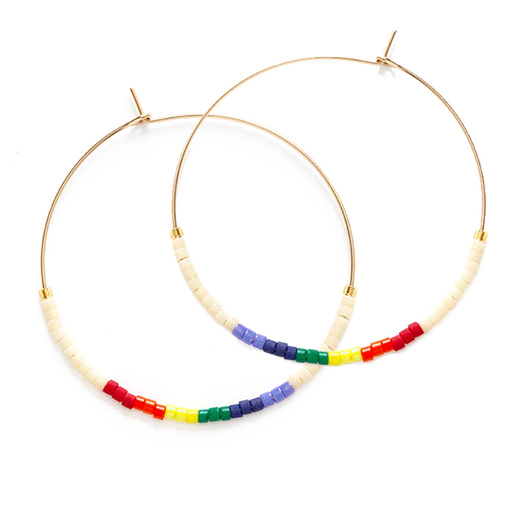 Amano Studio - Wholesale Hoop Earrings - Japanese Seed Bead Hoops- multiple colorways5