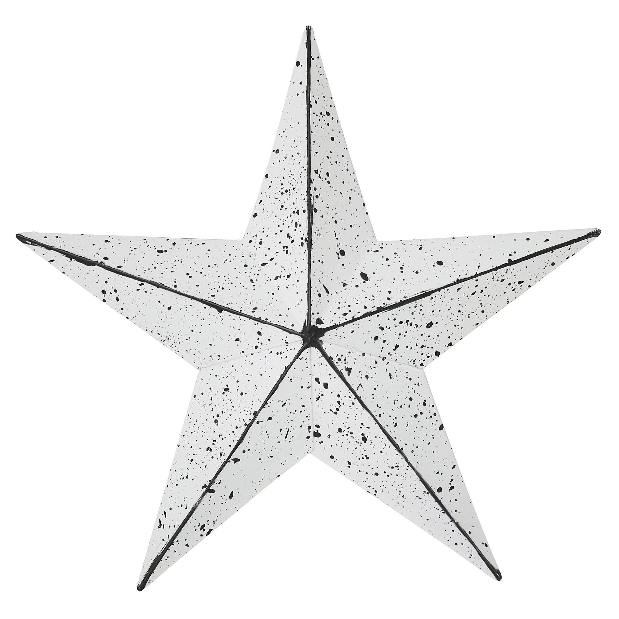 VHC Brands - Wholesale Wall Accent - Metal Star Speckled White Distressed 8x81