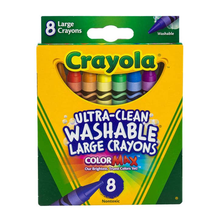 Crayola Ultra-Clean abwaschbare große Wachsmalstifte - 8 Stück für den Großhandel von Deluxe Import Trading