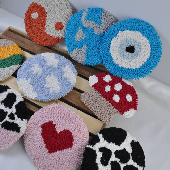 TheMellys - Wholesale Onderzetters - Punch Needle Coaster, woondecoratie, mok, vloerkleed, onderzetter3